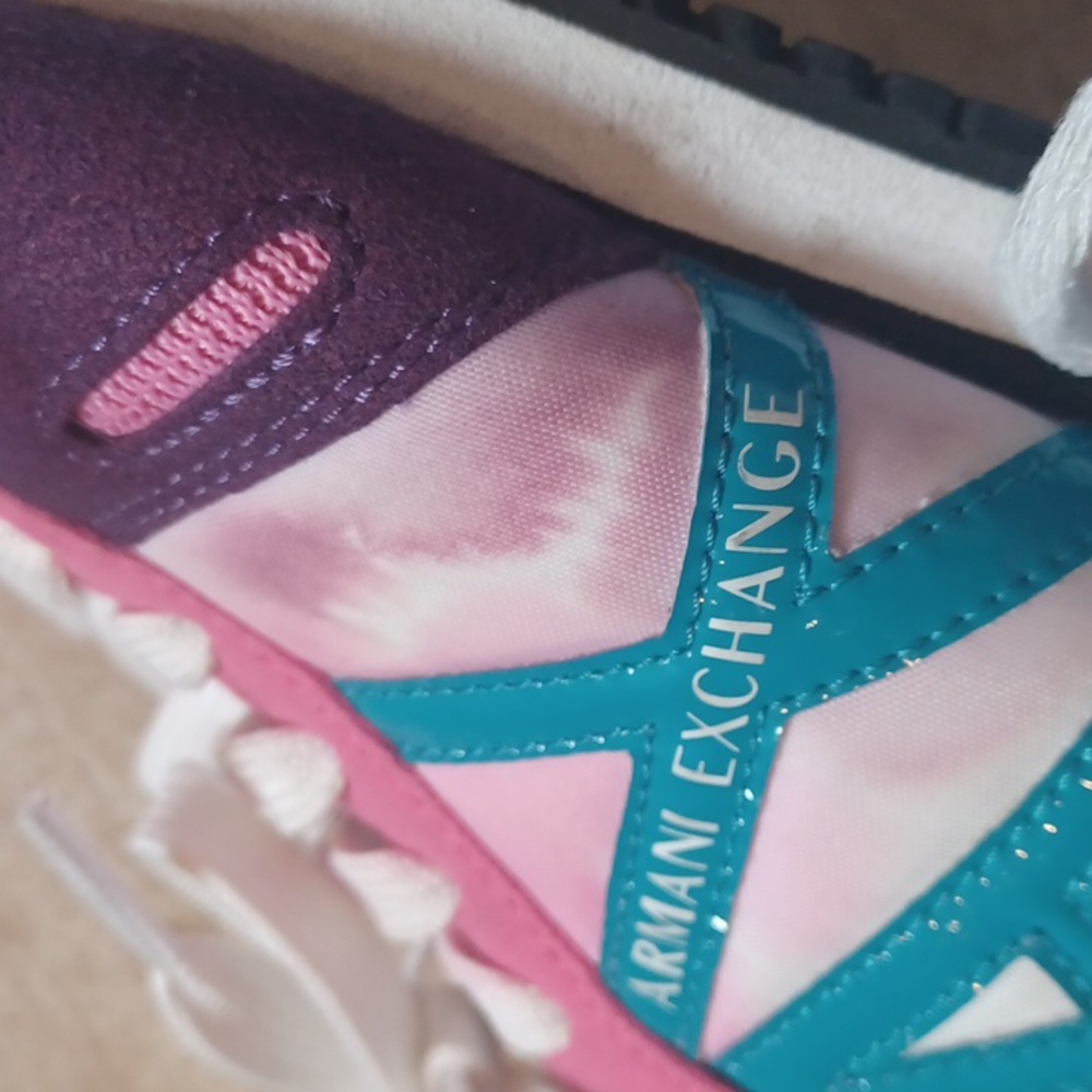 Armani Exchange Purple/Pink Sneakers - Picture 14 of 14